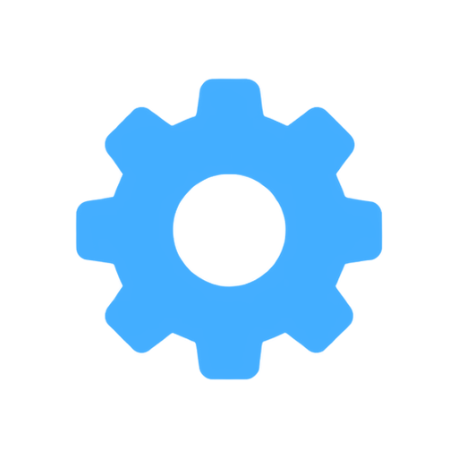 Custom Web Development Projects Blue gear icon representing custom web development and integrations