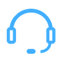 Website Maintenance and Support – ANTmore Technologies Blue headset icon representing website maintenance and technical support