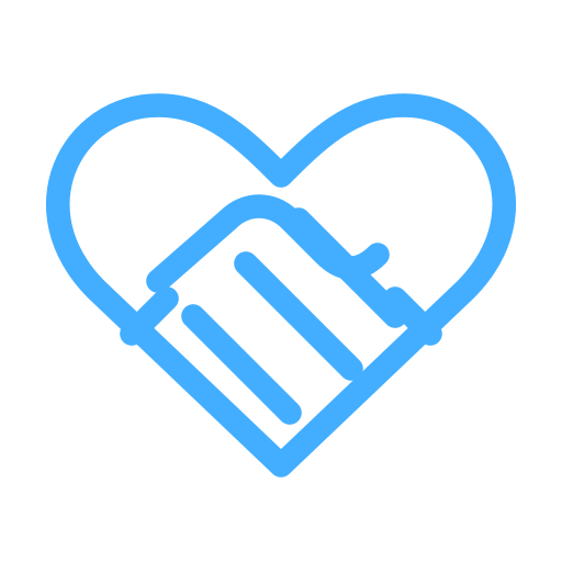 Blue heart icon representing university fundraising campaigns and giving initiatives