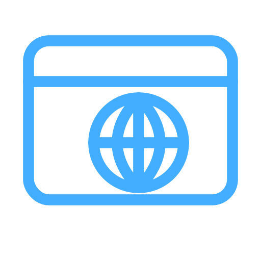 Browser and globe icon representing University of Rochester website and CMS management