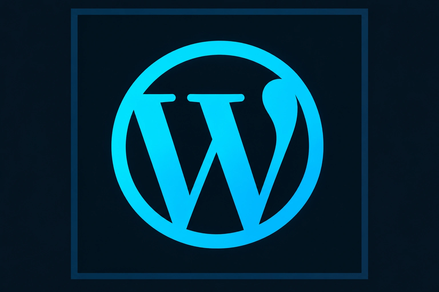 Cyan WordPress emblem representing ANTmore WordPress development services